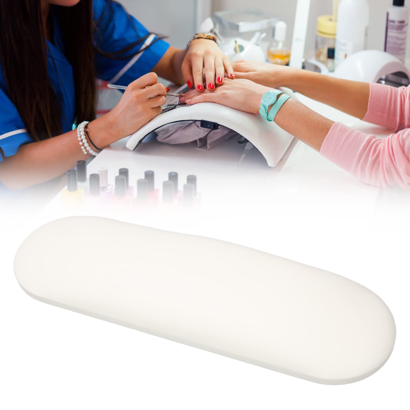 Handauflagekissen, Nail Art Handkissen, Weiches PU-Leder, Leicht zu Reinigen, Maniküre-Armauflagekissen, Nagelständer, Technikertisch, Leder, Rutschfester Schreibtisch für