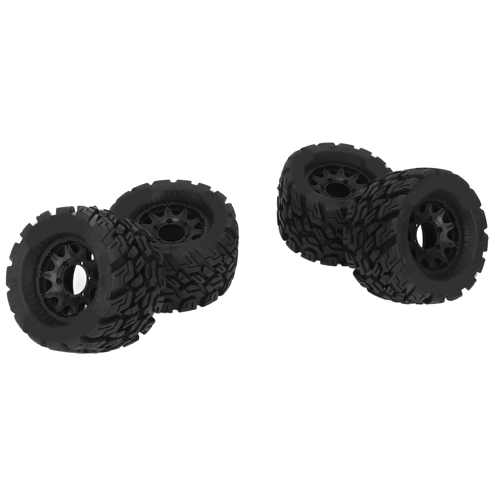 VGEBY Juego de Neumáticos de Goma RC, 4 Piezas Neumáticos de Goma RC Reemplazo Profesional Resistencia Al Desgaste Engrosado Ruedas de Cubo de Coche RC Juegos de Neumáticos y Ruedas