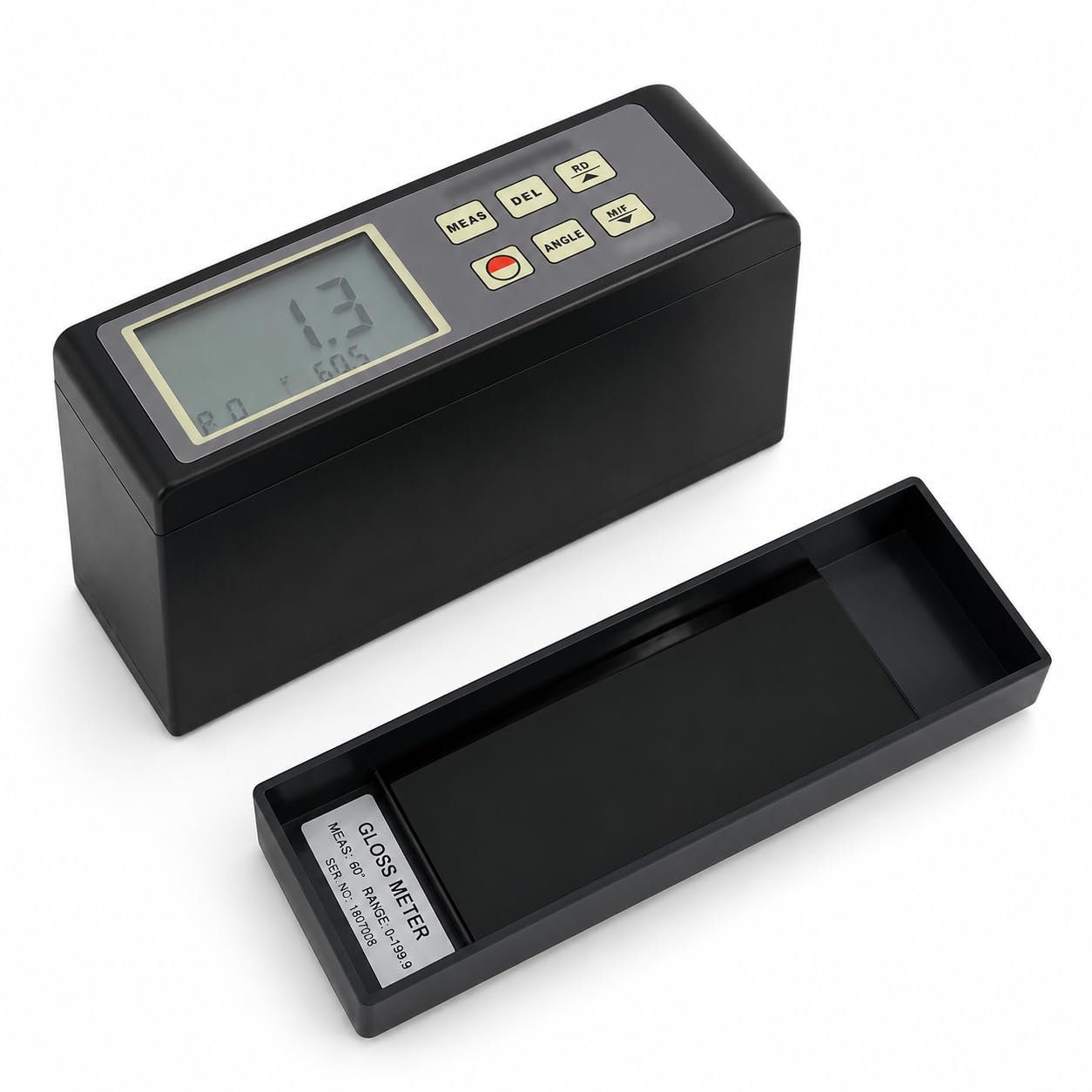 Medidor digital de brillo para inspección de superficies, medición de 20 y 60 grados, 0,1 a 200 GU para pintura, suelo, papel, metal, aplicaciones de carrocería de automóviles