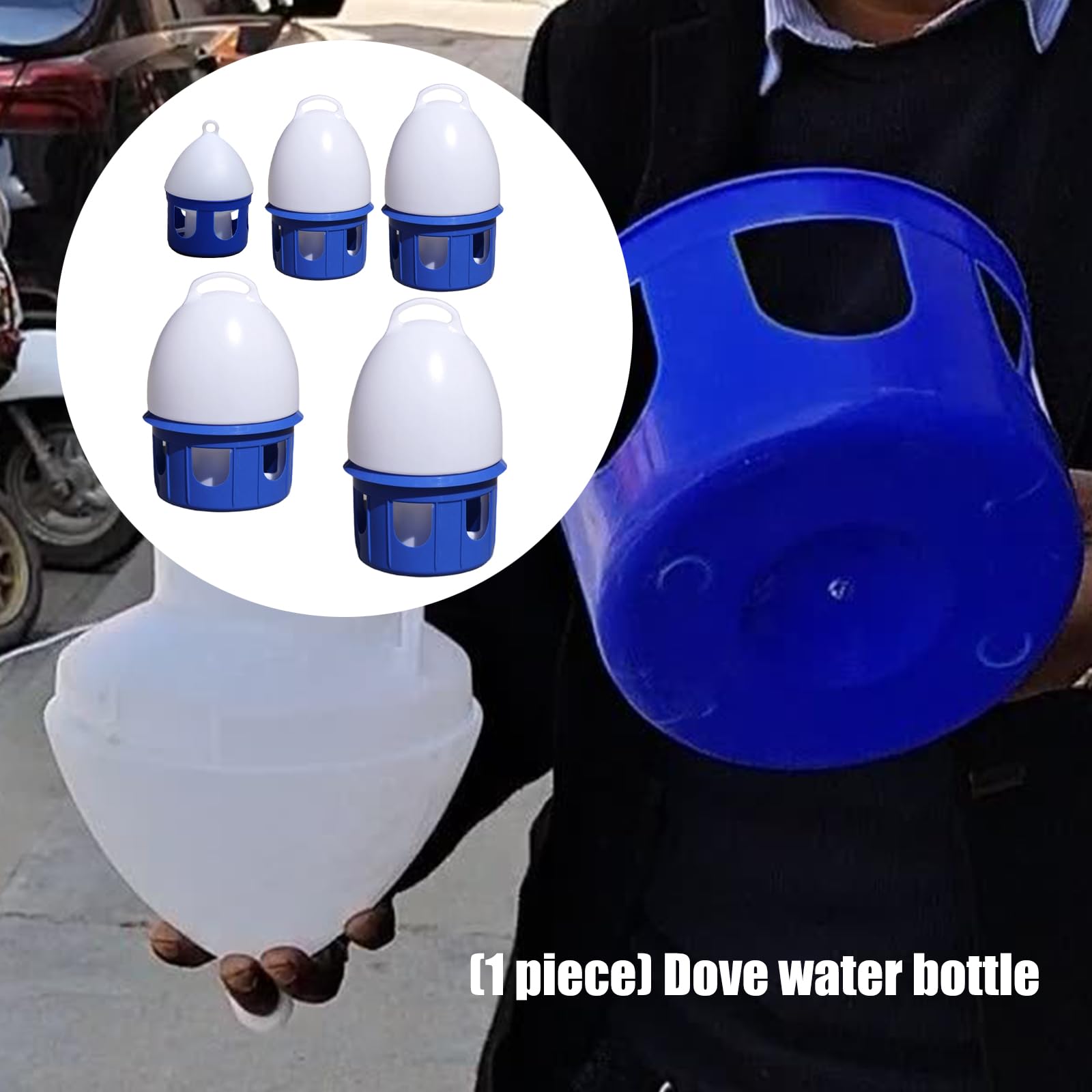 Contenitore per acqua ricarica automatica per piccioni Robusta costruzione in plastica Uso interno esterno Irrigazione automatica per uccelli