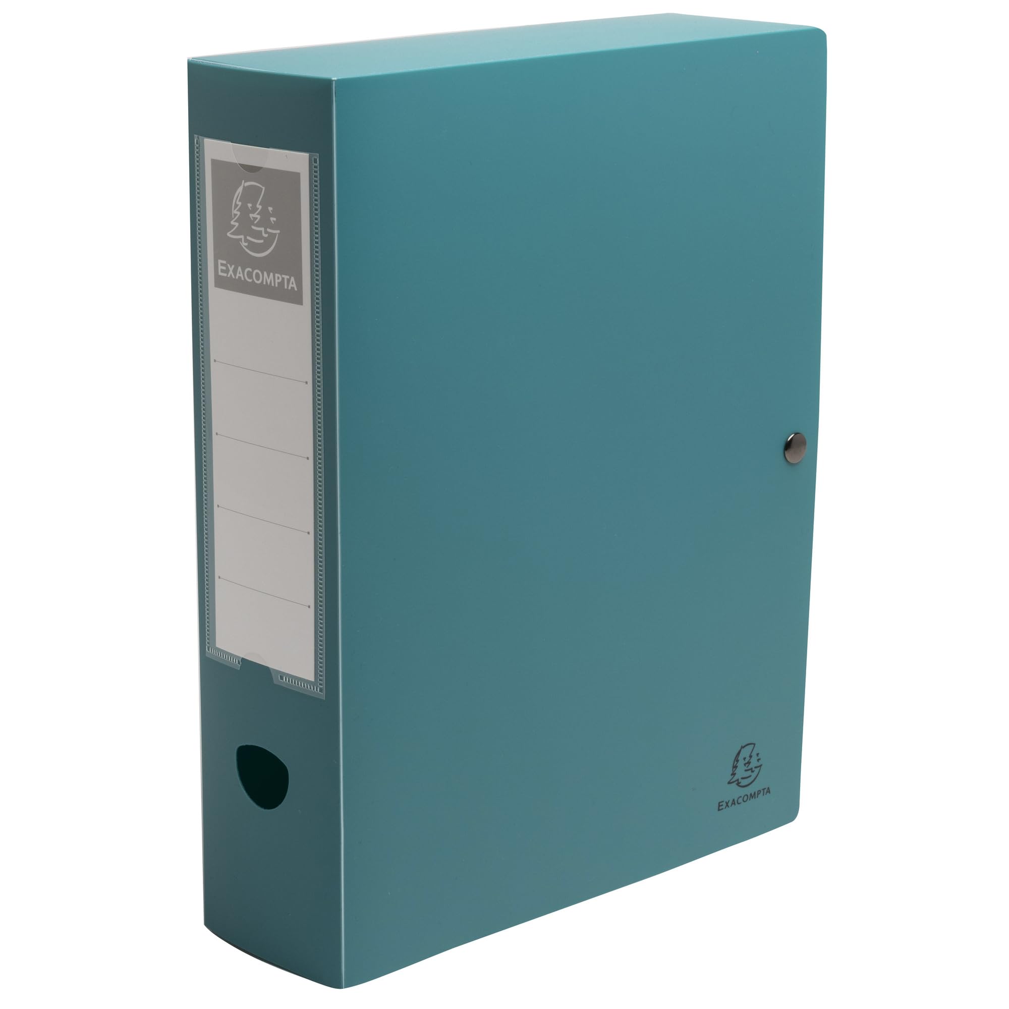 Exacompta - Ref 89370E - Box of 6 File Boxes with Skandi snap Closure - Made of Rigid Recycled PP - 8 cm Spine - Size 25 x 33 cm - Skandi Recycled PP - for A4 - Assorted Colours