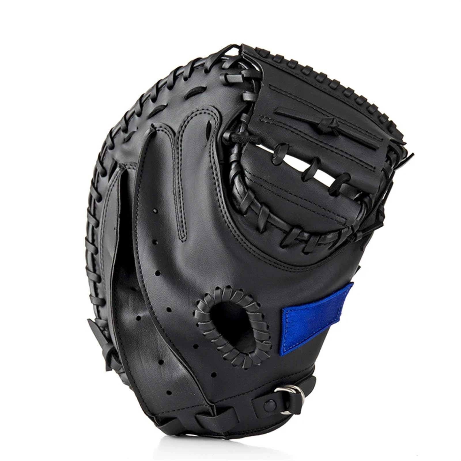 Rękawica baseballowa Outdoor Sports w kolorze brązowo-czarnym z PVC, do łapania, ćwiczeń softballu, rozmiar 12,5, lewa ręka, regulowana i wygodna