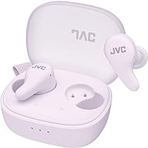JVC HA-A23T-V – Auricolari True Wireless Gumy Premium con Cancellazione del Rumore, Bluetooth 5.4, Modalità Suono Ambientale, 26 ore di autonomia e Custodia di Ricarica Traslucida, USB-C, Viola