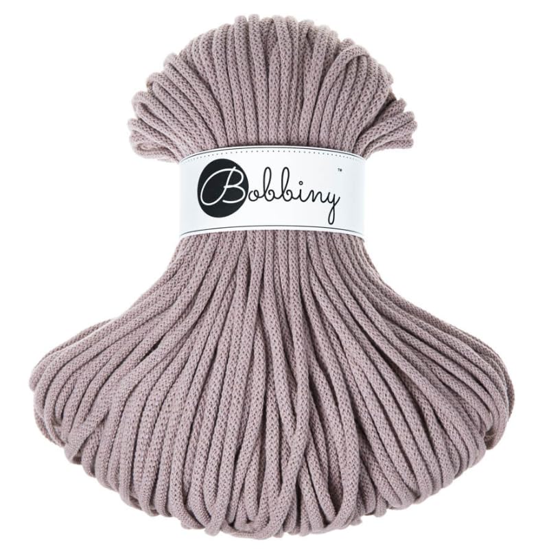 Bobbiny Premium 5mm Braided Macrame Cord (Pearl) 50m — image 1
