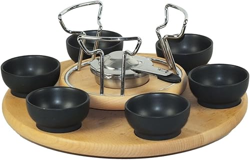 Miniatura 2 de kela Carrusel de fondue natural, 1 unidad (paquete de 1), marrónnegroplateado