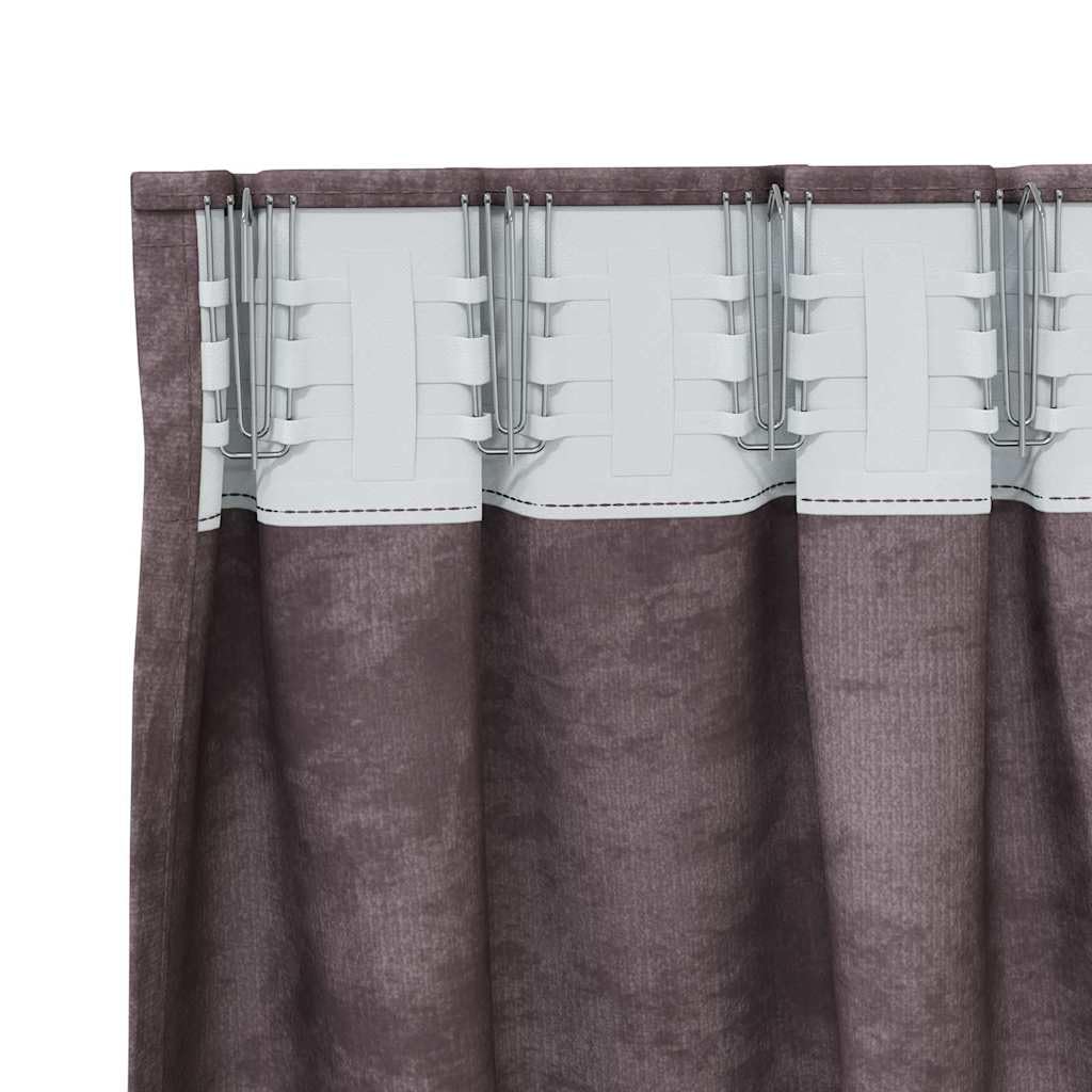 Cortinas de terciopelo marrón, 2 unidades, 140 x 140 cm, cortinas opacas con textura aterciopelada para salón, dormitorio, puerta