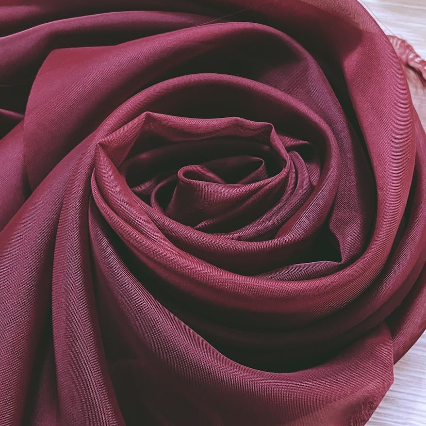 Megachest Wedding Voile Fabric 58 Inches Wide DIY Material (Burgandy, 30 Meters Long) — image 1