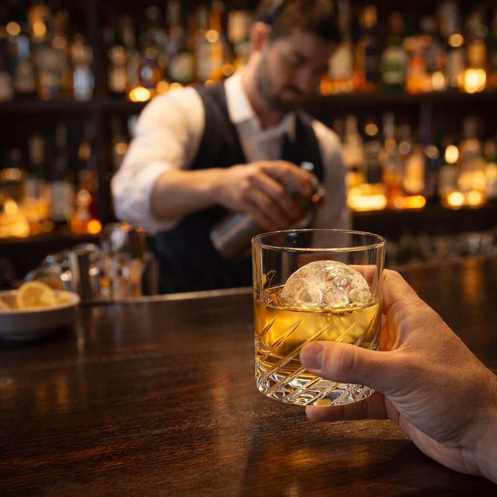 Japanese Premium Rock Glasses with Luxury Box Style, 10 Oz Rocks Barware For Scotch, Bourbon, Liquor and Cocktail Drinks, Made in Japan (Set of 4 (Slash Old), 10, Fluid Ounces)