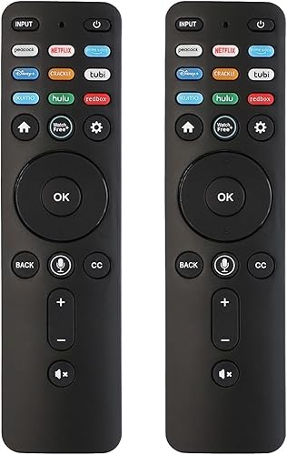 RIVIERA Paquete de 2 controles remotos de voz de repuesto para todos los televisores inteligentes VIZIO compatibles con serie D, serie E, serie M,
