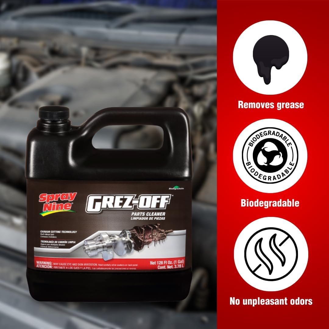 Spray Nine 22701 Grez-Off Heavy Duty Degreaser, 1 Gallon (Packaging may Vary) (Pack of 2)