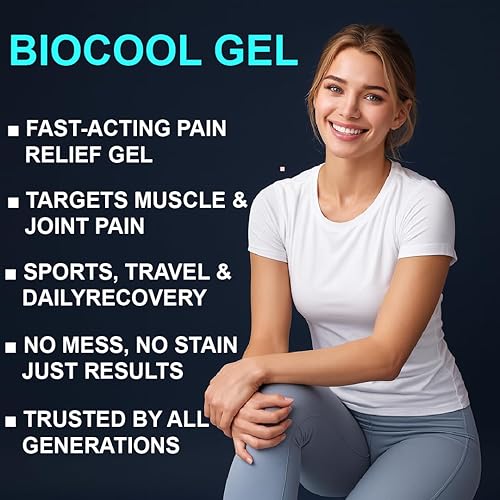 Miniatura 3 de BIOCOOL Tubo de gel para aliviar el dolor, fuerza máxima, 3.38 onzas líquidas, mentol para dolor muscular y articular, dolor, rigidez e incomodidad,