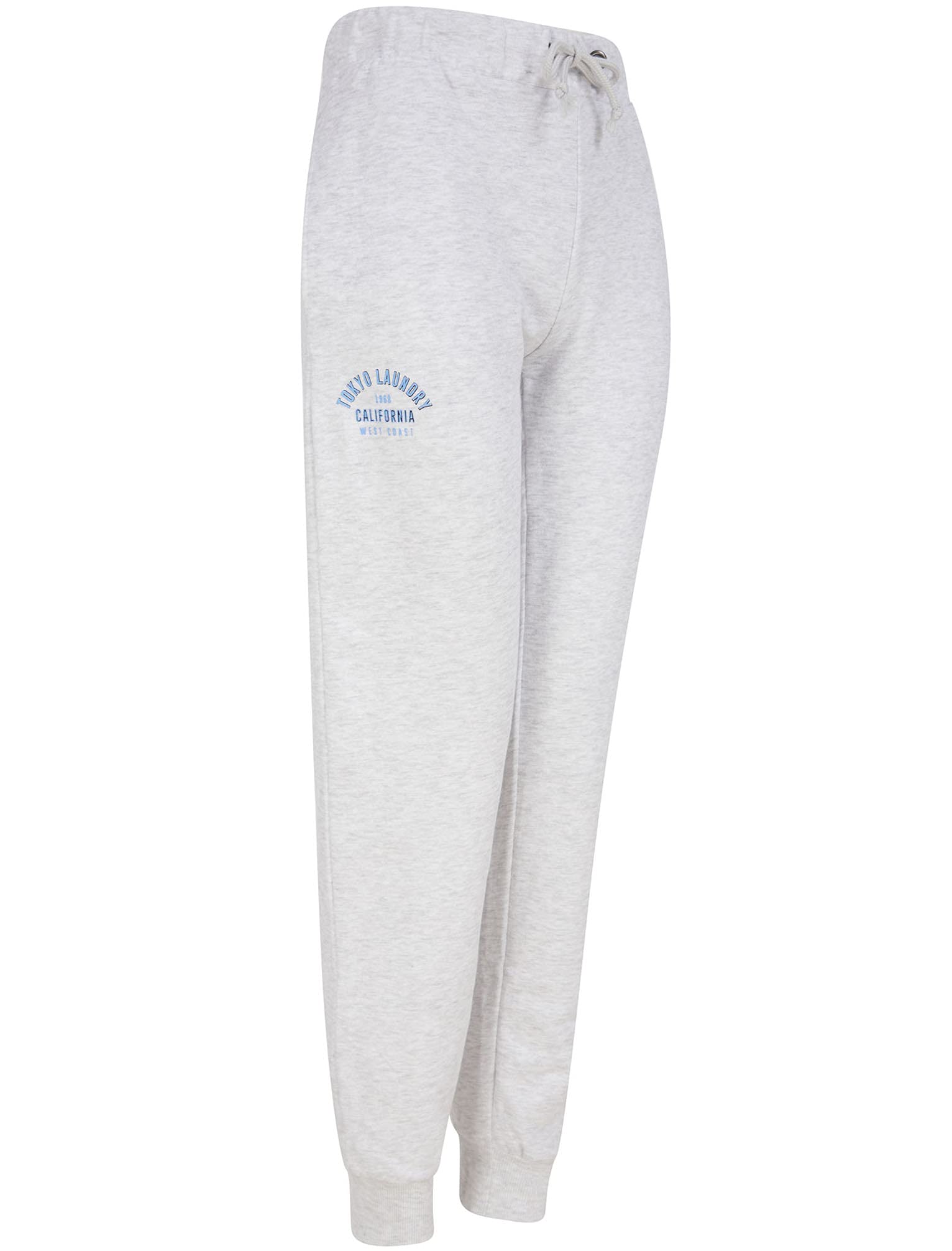 Tokyo Laundry Women's West Coast - Grey West Coast Brushback Fleece Cuffed Joggers In Ice Grey Marl 14