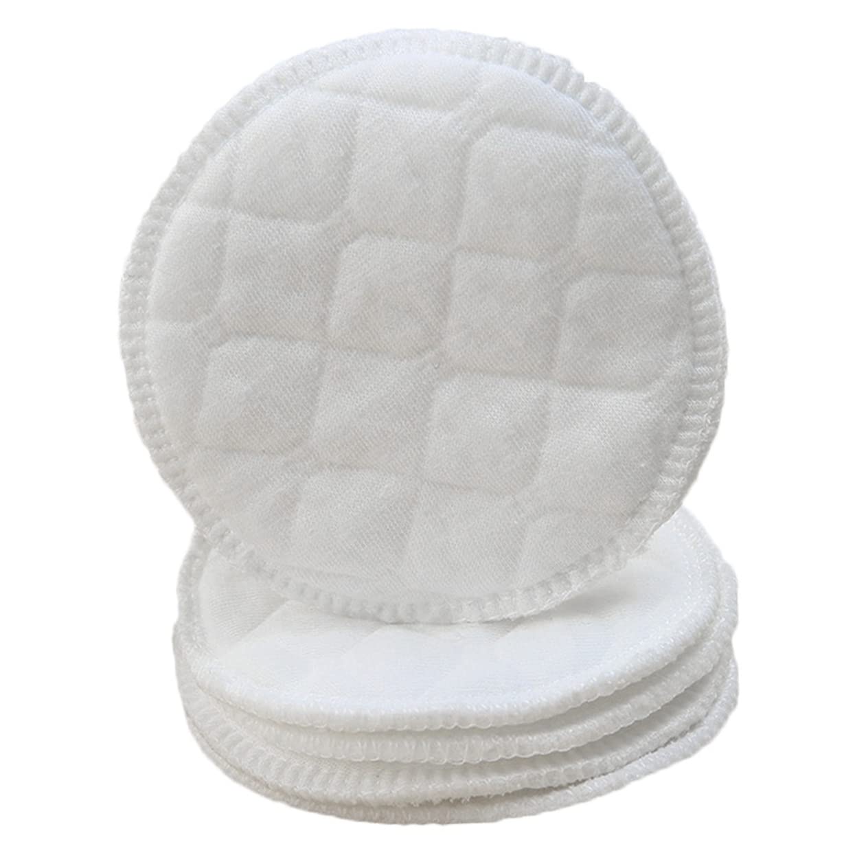 KOMBIUDA 100 Pcs White Washable Breast Pads Anti-Overflow Leak-Proof Nursing Pads for Maternity