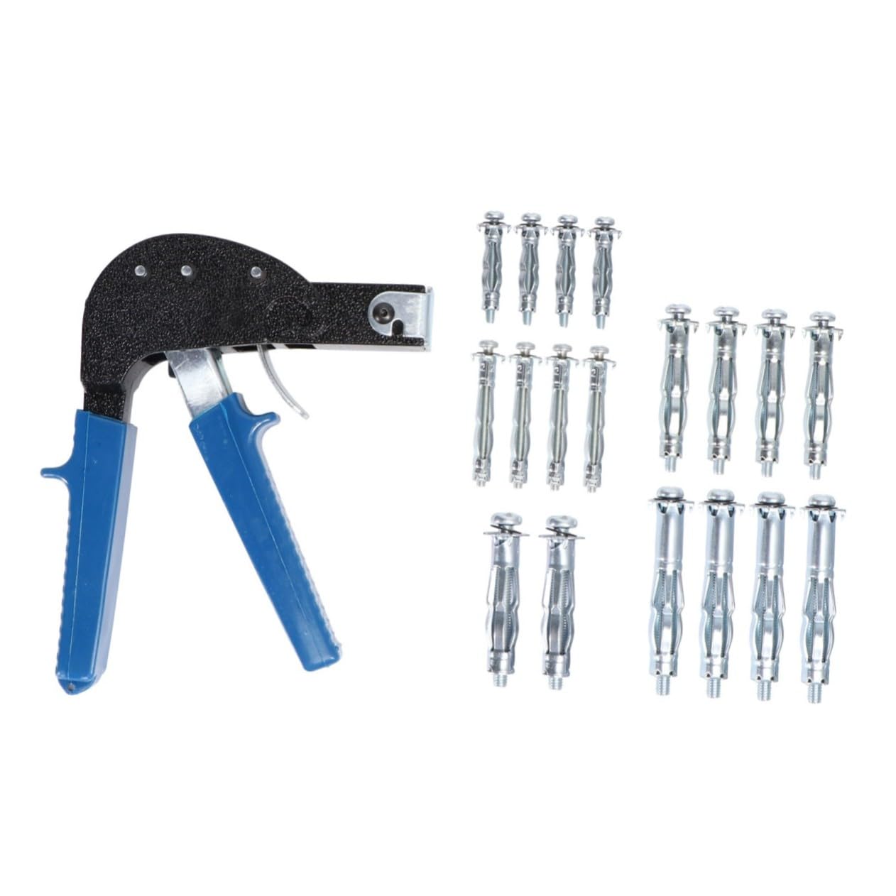 POPETPOP 19 piezas Kit para Fijación con Anclajes Metálicos de Pared Hueca Herramienta de Instalación para Tornillos Tacos para Placas