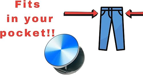 Miniatura 4 de Unique Fortunes Soporte de agarre para teléfono de dedo para iPhone y Samsung. Soporte de teléfono para enchufe de teléfono de escritorio (azul)