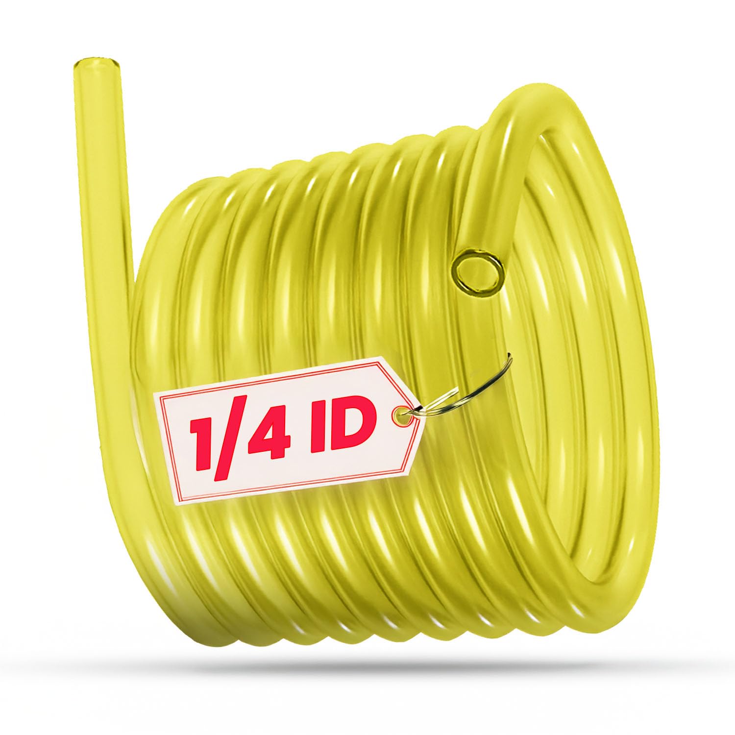 1/4 Fuel Line Gas Hose Tube 1/4" ID x 3/8" OD Replacement Fuel Hose Gas Line for Small Engines, Chainsaw, Blower, String Trimmer Lawn Mower Power Tools ATV Generators 10ft/3m (6.35mm x 9.5mm) Yellow