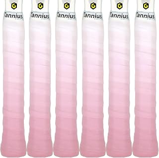 Tacky Tennis Racket Grip Tape (Gradient Color), 6 Pack Tennis Grips, Absorbent and Enhanced Tennis Racquet Overgrip Tape