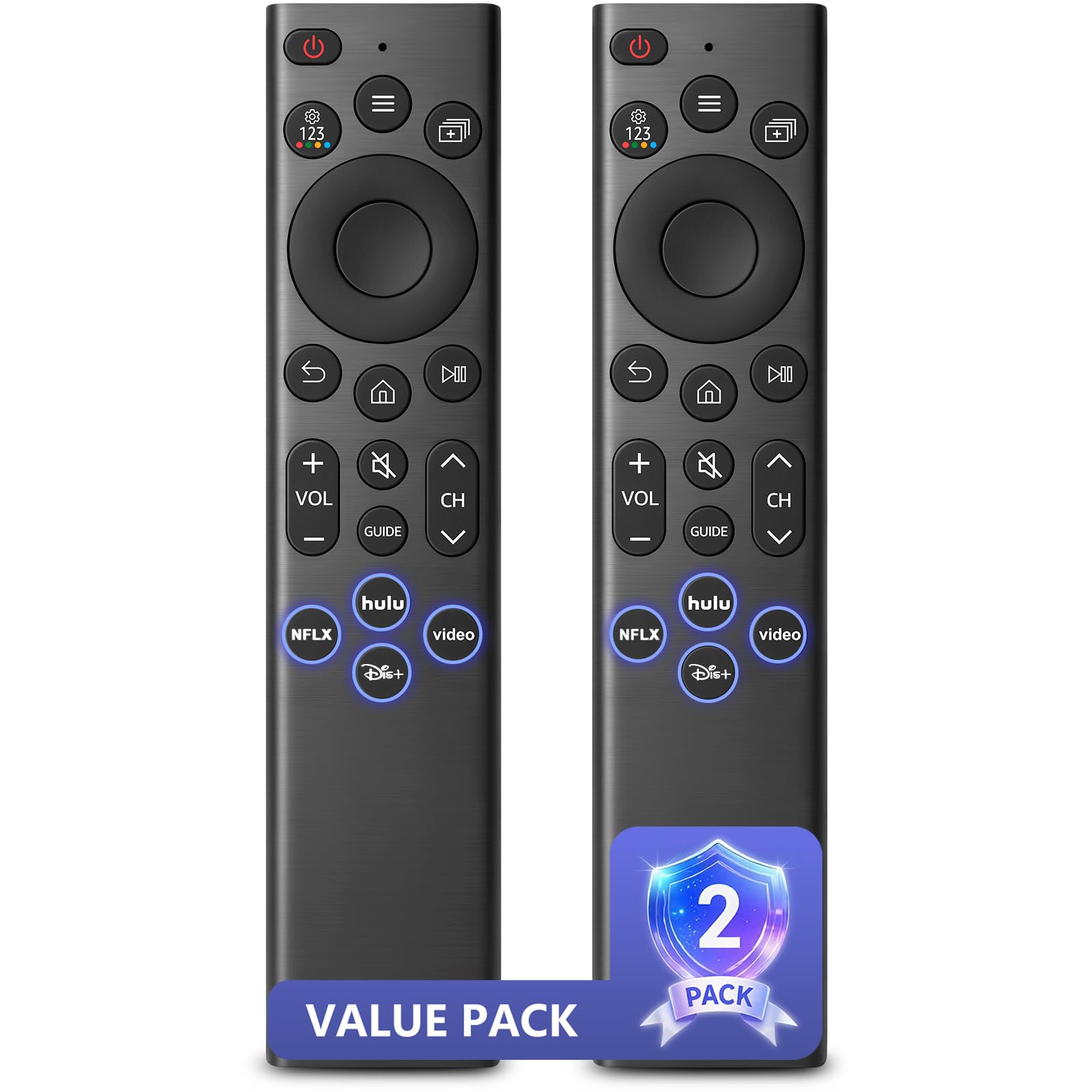 Paquete de 2 unidades de repuesto para Samsung-Smart-TV, control remoto universal BN59-01385A compatible con Samsung Frame Curved Neo QLED 4K 8K UHD Smart Monitor