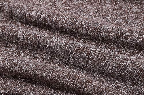 Gioberti Mens Full Zip Cardigan Patch Design Sweater with Flannel Lining4