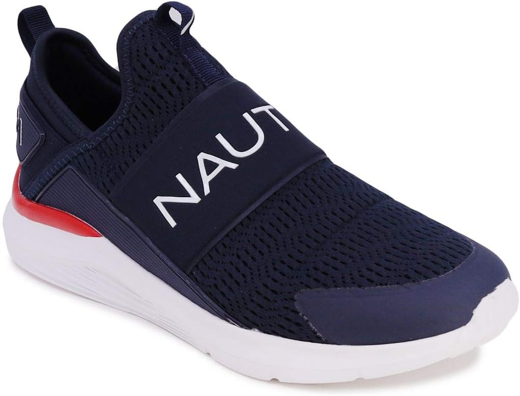 Nautica Men's Casual Fashion Sneakers Slip-On-Walking Shoes-Lightweight Joggers-Bolton-Navy-9.5