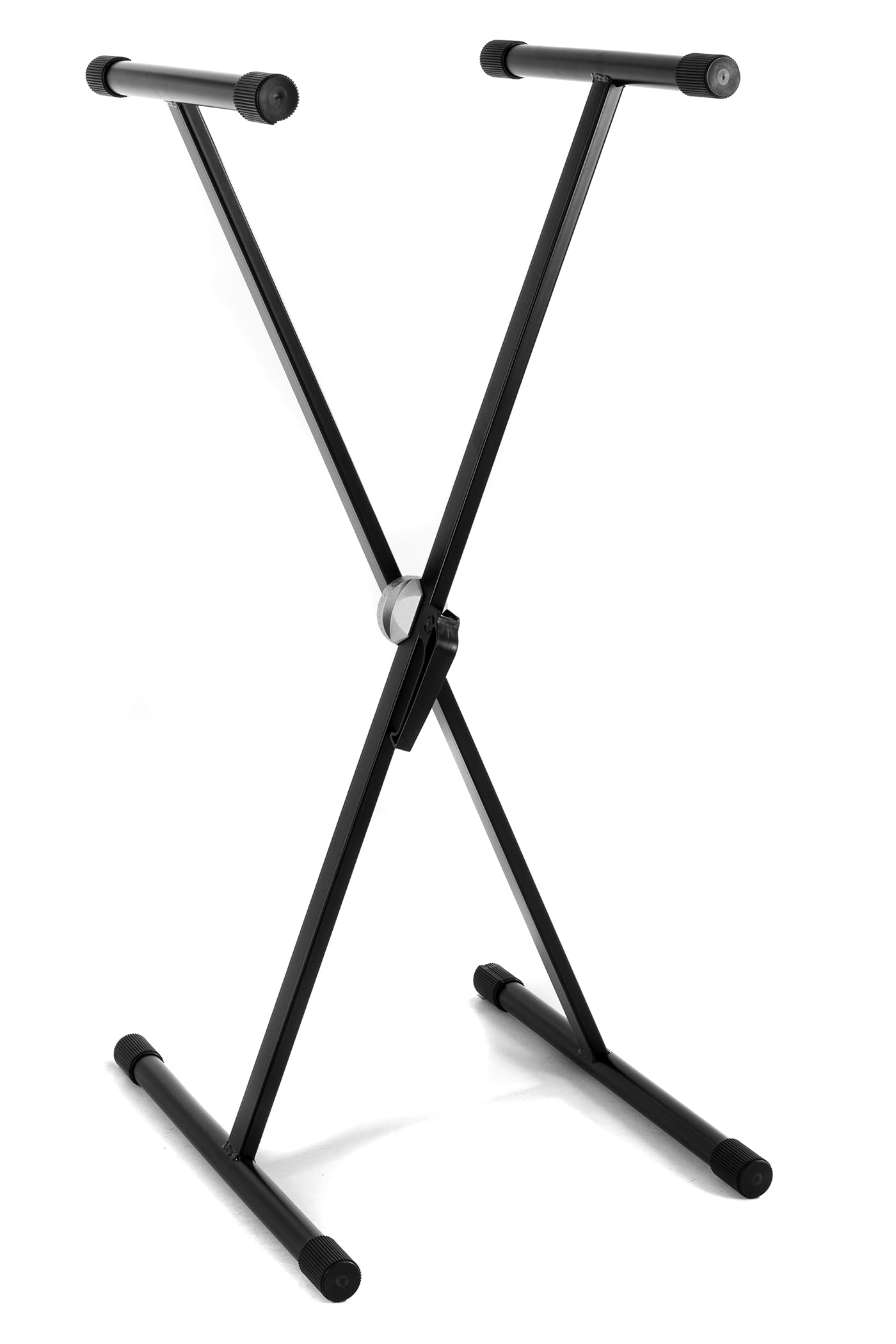 GEWA Keyboard Stand KS-40B - Easy Gear System - Single-braced - Steel tube - Foldable - Height 70-100 cm - Height and width adjustable - Load capacity up to 25 kg - Weight 3.2 kg - Black