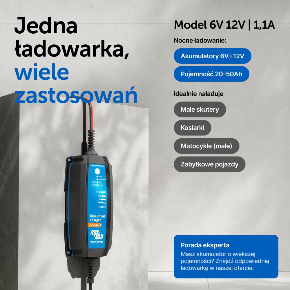 Victron Energy Blue Smart IP65 12-Volt 4 amp 230V, Ładowarka do Akumulatorów, Bluetooth (CEE 7/17)