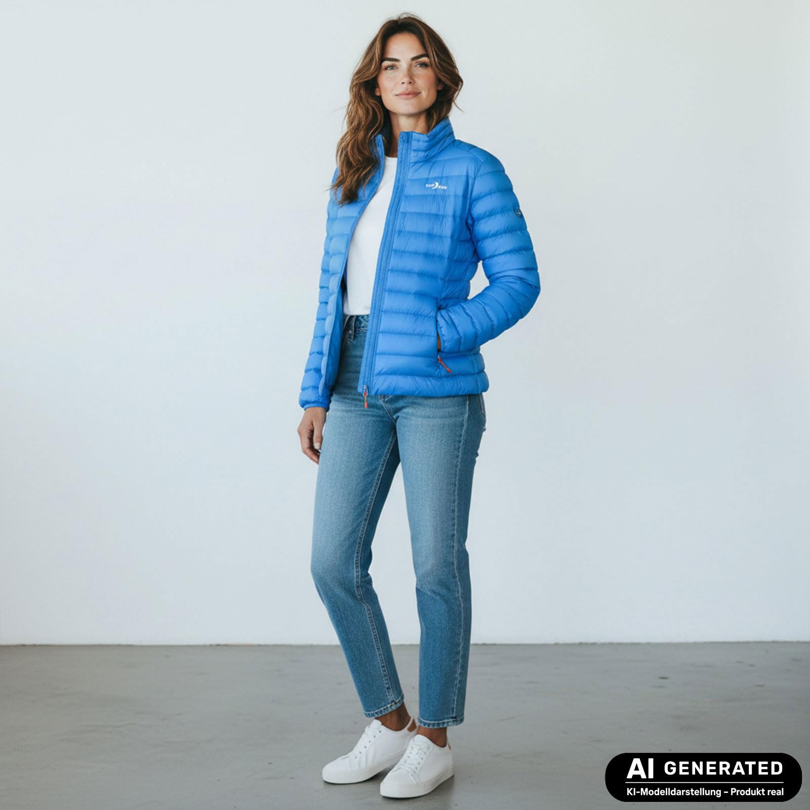 Blue Wave Damen Steppjacke Ornella mit Stehkragen - Gesteppte Jacke packable inkl. Packbeutel in Grün Größe 36