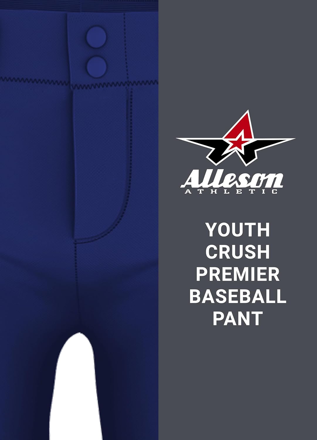Alleson Athletic Boys Crush Premier Baseball Pant - Breathable Pants with Dura-Stretch Fabric for All-Day Wear