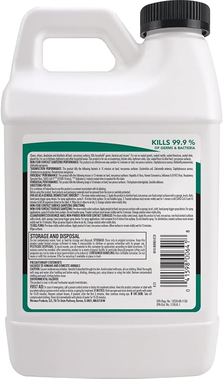 Weiman Disinfecting Granite and Stone Countertop Cleaner and Polish - Safely Cleans & Shines Marble, Quartz Quartzite Slate, Limestone, Corian, Laminate Tile, 64 Oz, 2 Pack