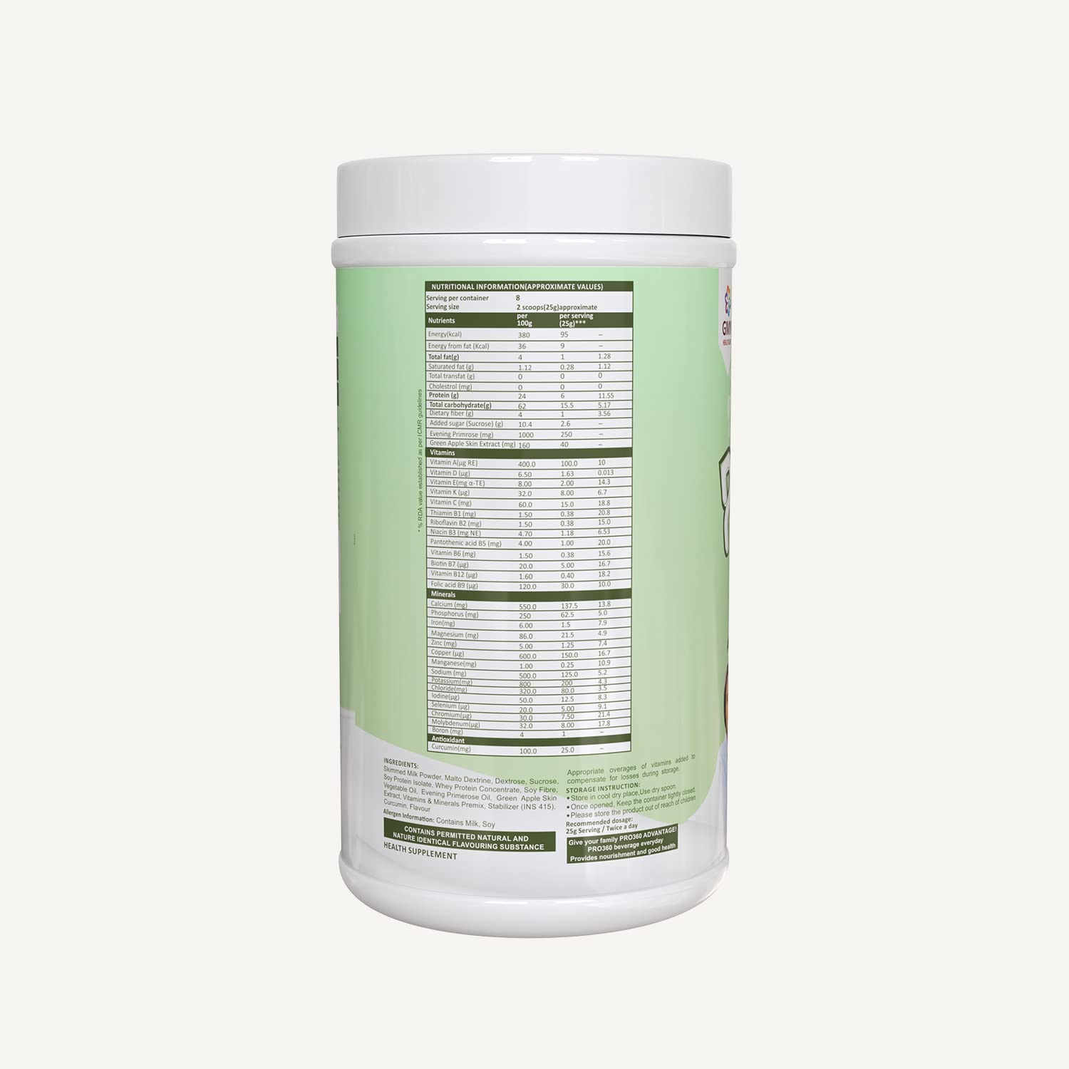 Pro360 Women Protein Powder Nutritional Health Supplement with Calcium, Iron, Evening Primrose for Overall Women Wellness - 200g pack (Kesar Pista Flavor) Pro360 Women Protein Powder Nutritional Health Supplement with Calcium, Iron, Evening Primrose for Overall Women Wellness - 200g pack (Kesar Pista Flavor)