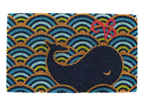 DII Animal Collection Natural Coir Doormat 17×29 Whale