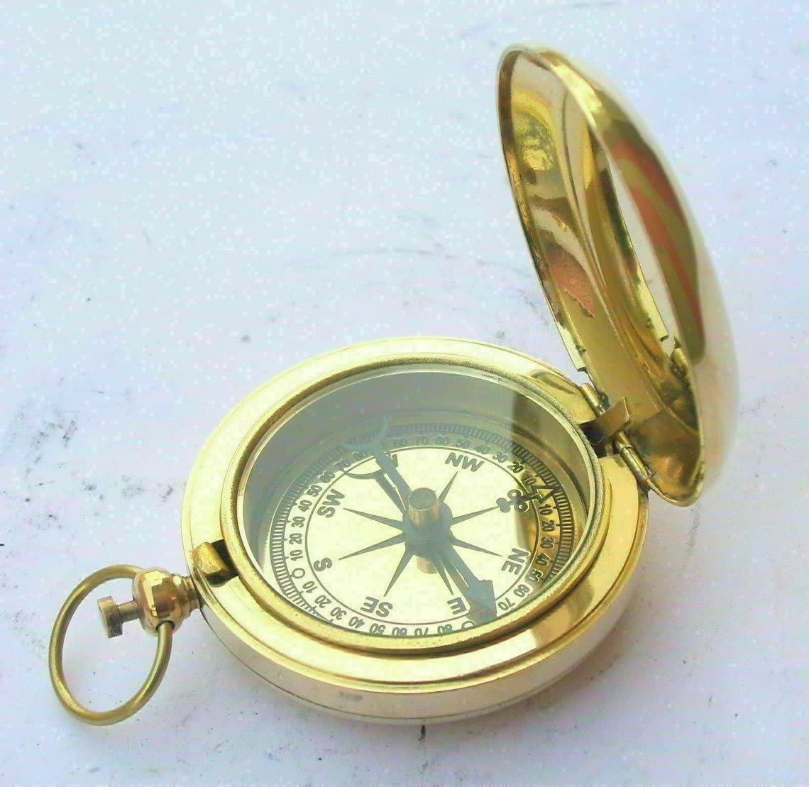 V R Brass Push Button Compass 2" inch, Navigational-picture-30