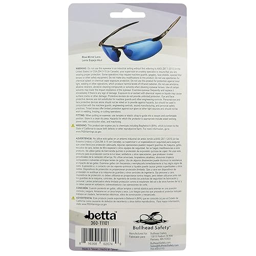 Miniatura 7 de Bullhead Safety Betta - Gafas de seguridad polarizadas con protección contra la luz UV, gafas de luz azul con revestimiento antiarañazos,