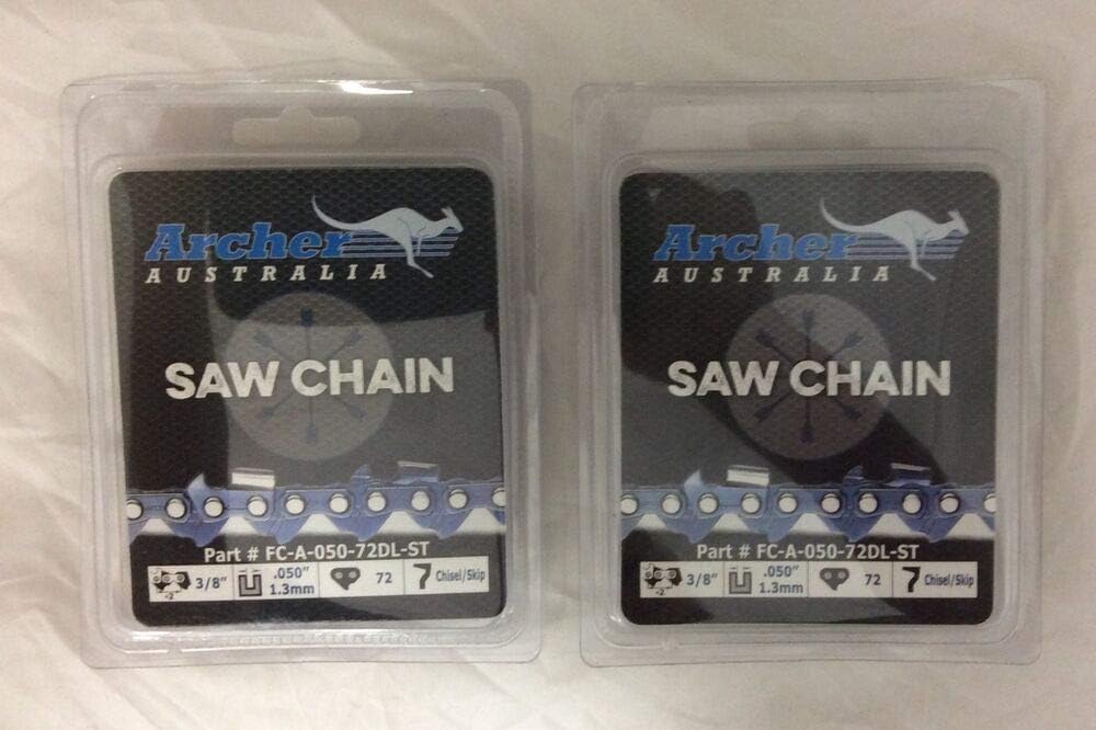 FULL CHISEL SKIP TOOTH .050 Gauge 72DL 2 Pack 20" Archer