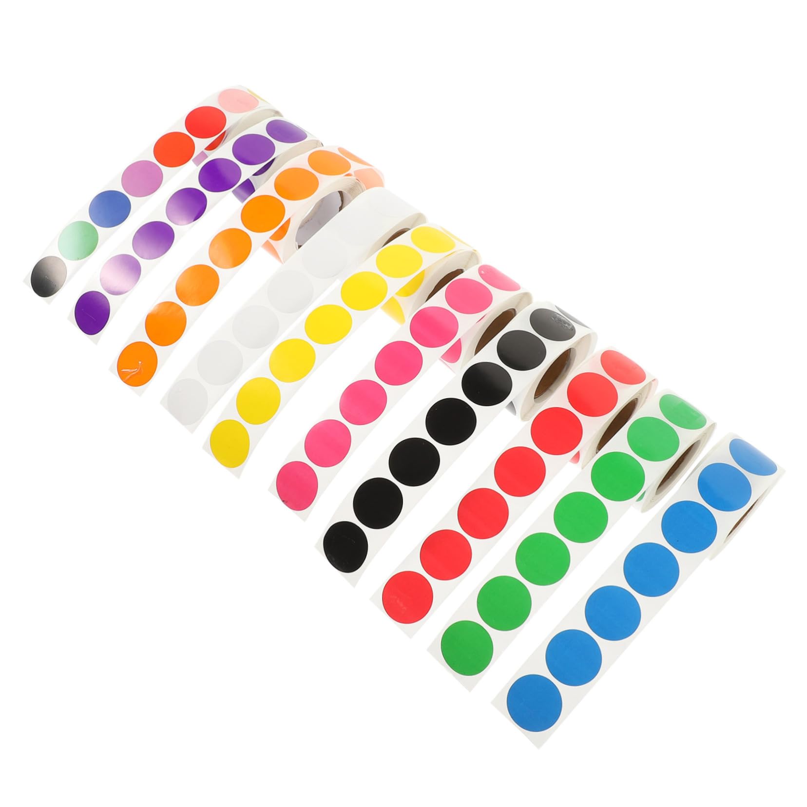 Adesivi Rotondi Colorati 10 Pezzi 5000 Pezzi Carta Autoadesiva | Facili da Riporre, Formato Tondo per Codifica, Etichette Pratiche per Organizzazione e Archiviazione Colore Casuale