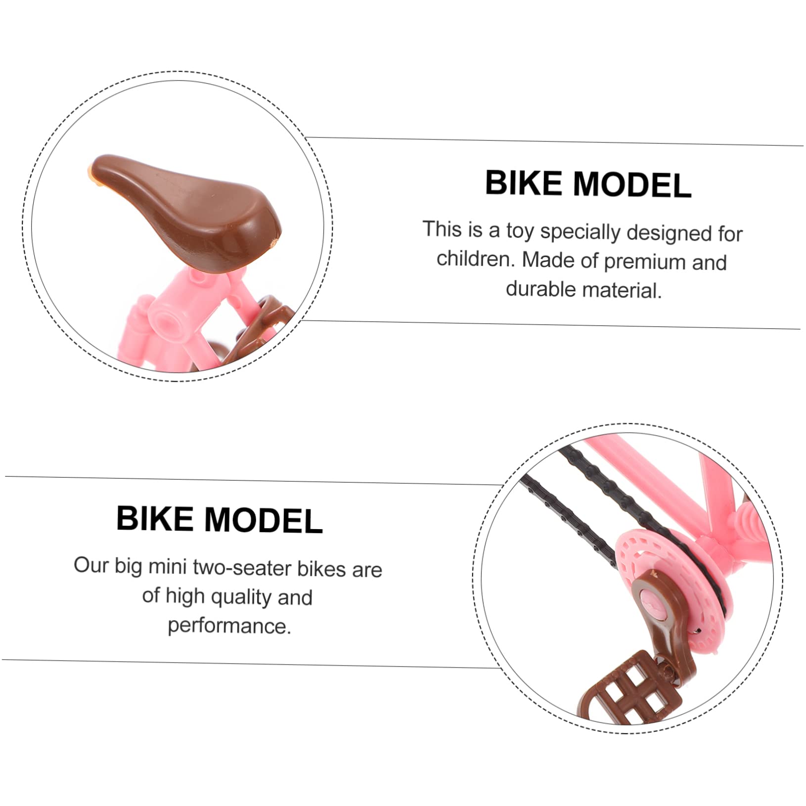 OSOLADY Doll Carrier for Girls Seat Mini Bike Toy Cycle Model for Boys and Girls Simulation Bike Miniature