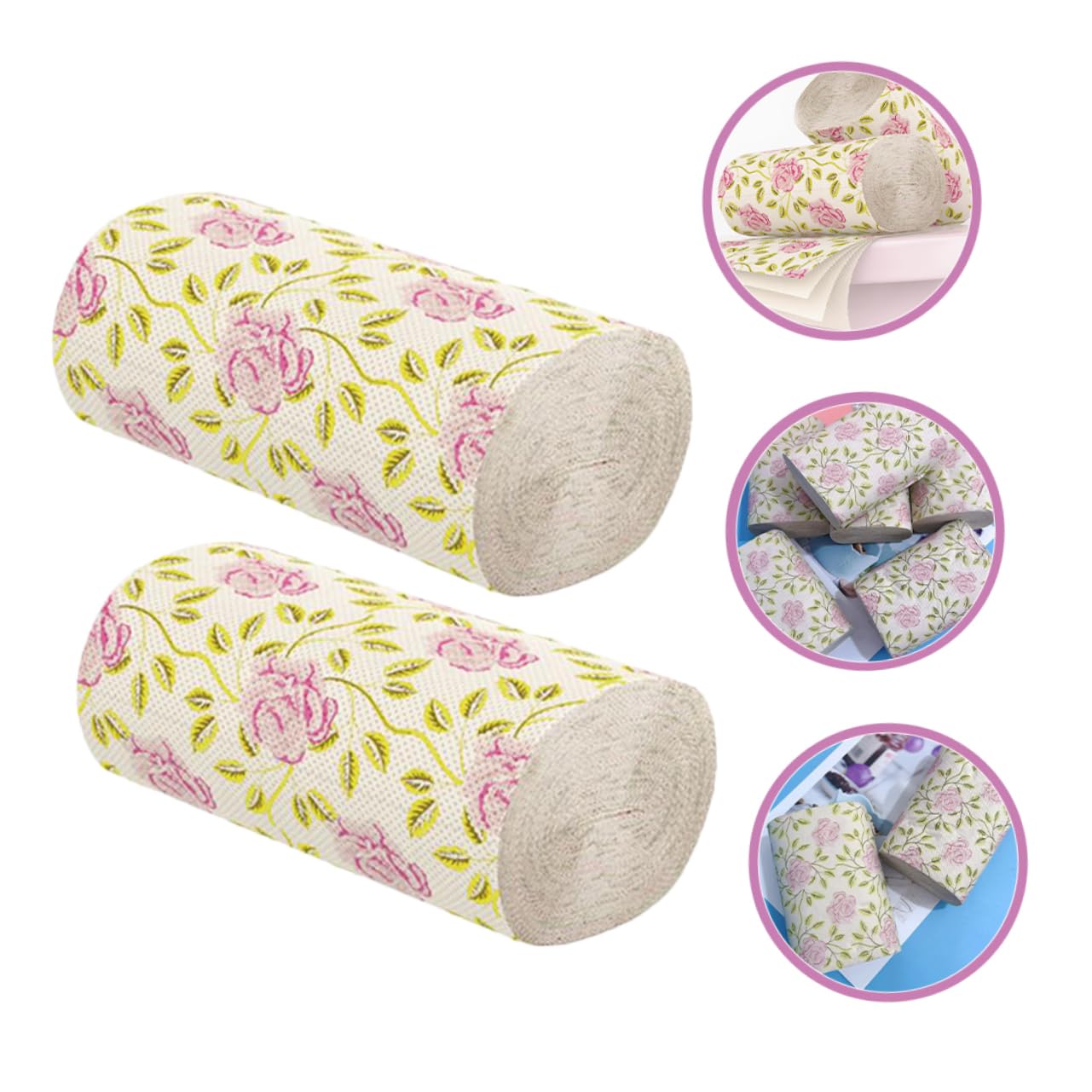 Carta Igienica Morbida e Resistente 10 Pezzi in Bambù con Design Elegante a Rose Motivo Stampato Duraturo, per Uso in Bagno e Tavola per Uso in Bagno e Tavola