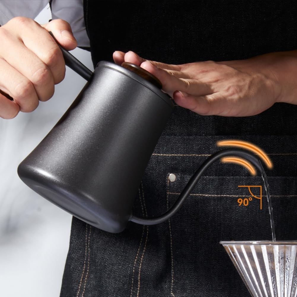 Pour Over Kaffeebereiter-Set, 5-teiliges handgefertigtes Brühwerkzeug, tragbare Tropfkaffeemaschine
