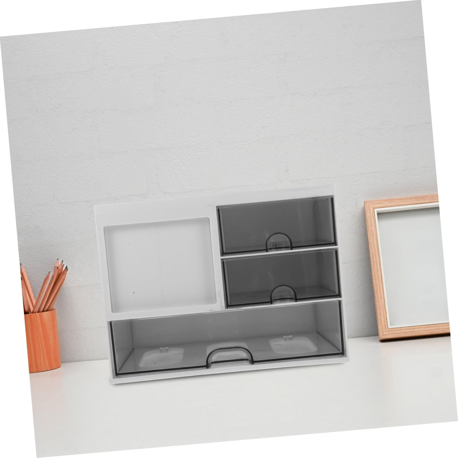 Homoyoyo Organizador de Cajones y Material Hips Blanco para Escritorio de Oficina Diseño de Cajón para Uso Prolongado en Sala y Cocina