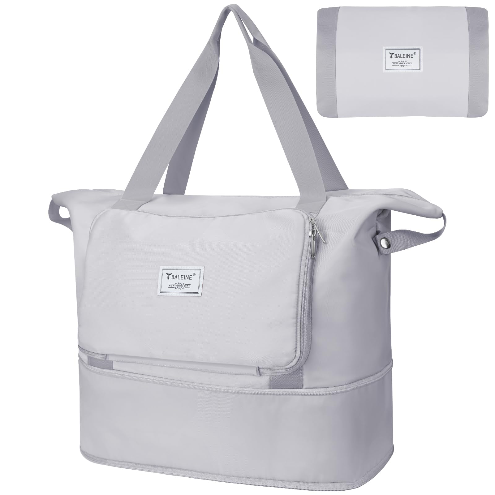 BALEINE Travel Tote Bag for Women, Weekender Carry-on Tote, Large Duffel Bag Gym Bag Overnight Bag with Wet Compartment