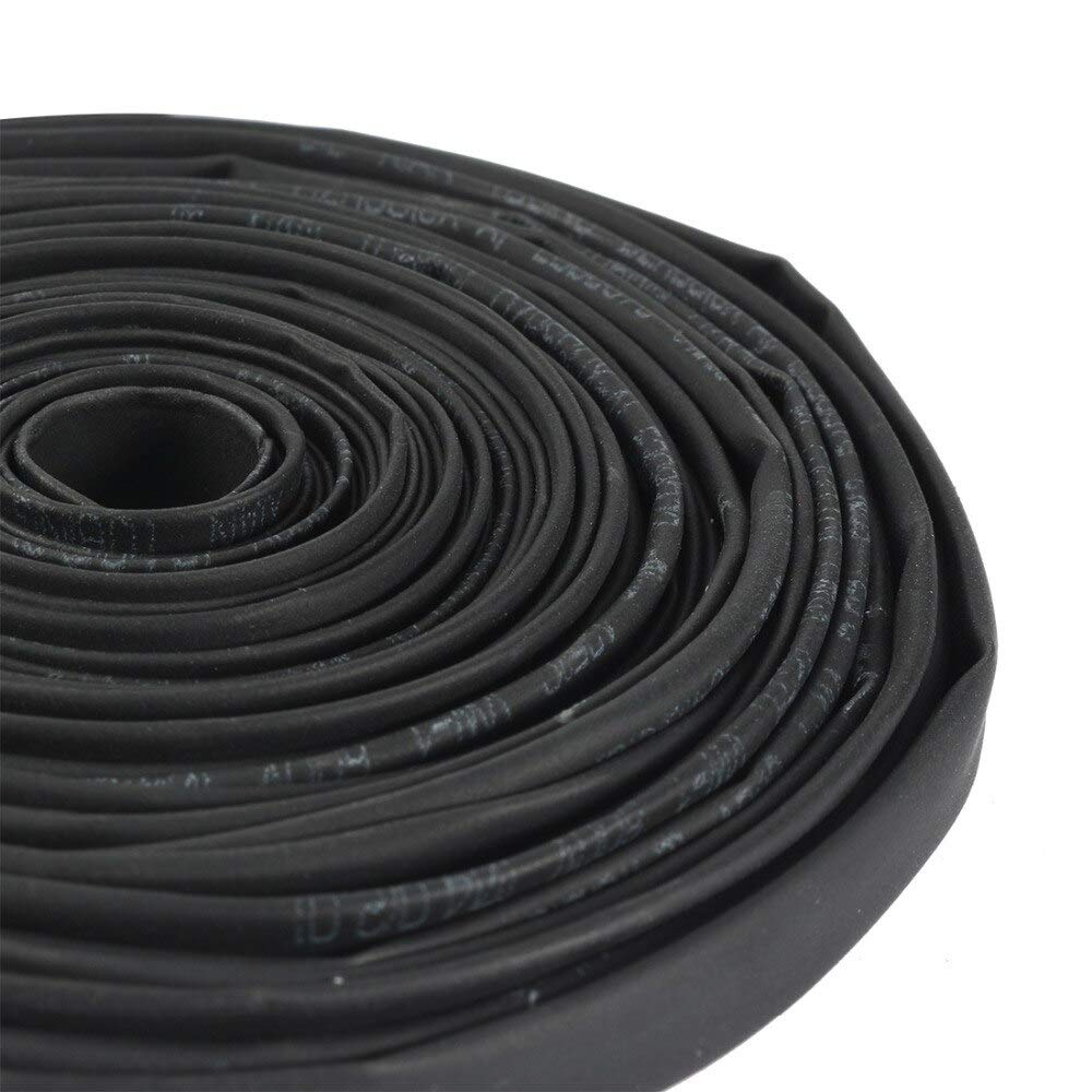 4mm 2:1 Ratio Heat Shrink Tube Wire Wrap Cable Sleeve Tubing 6 Meters Length Black Hot Sale1PCS