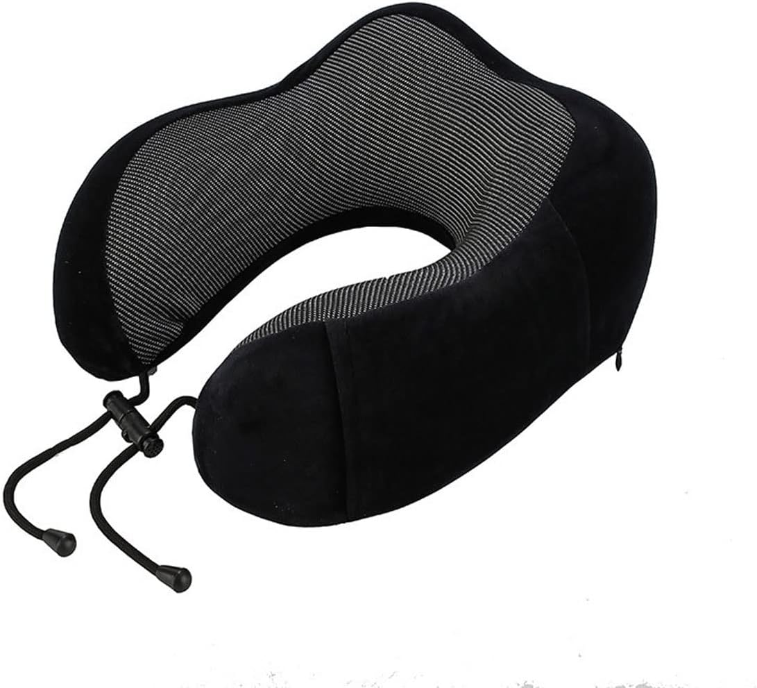 Travel Pillow 100% Pure Memory Foam Neck Pillow for Airplanes, Comfortable and Breathable Cover Machine Washable, Lightweight for Children Kids Plane Travel Home Office Use (Color : D)