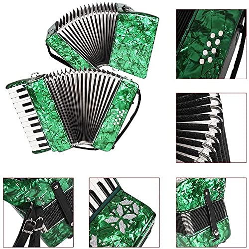 QYYYUNDING Accordeon, Hoogwaardige Professionele beginners Studenten Volwassenen Accordeon met schouderriem Handschoenen… - Image 3