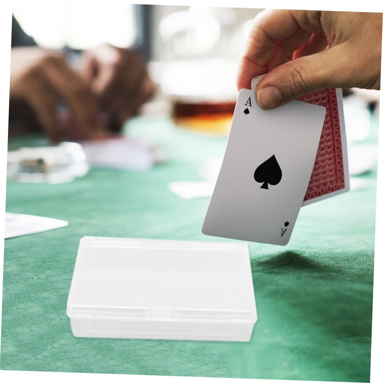 WOONEKY 12pezzi Scatole Trasparenti in Plastica Vuote Per Carte Da Gioco Custodia Carte Plastica Contenitore Per Trasparente Organizer Per Scatole Da Poker