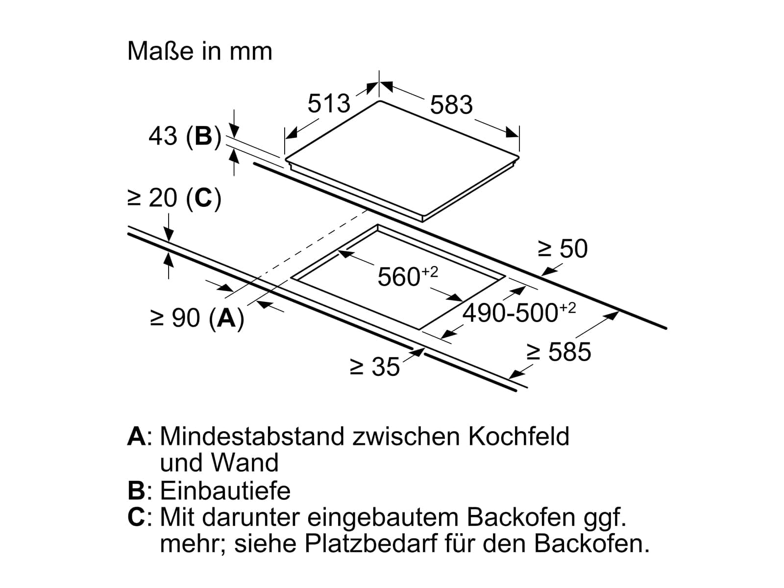 Bosch HND211CS63, Einbau-Herd-Set, Einbau-Herd 60 cm, HEA510BS3, Serie 2, 3D-Heißluft, Versenkknebel, Edelstahl & Elektro-Kochfeld 60 cm, NKN645GA2E, Serie 4, Herdgesteuert, 21 cm Kochzone, Mit Rahmen