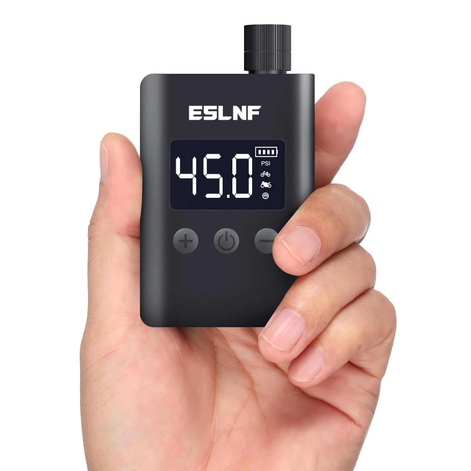 NXPGKEA Mini Bicycle Pump, Electric Pump with Digital LCD Pressure Gauge, Ultra Small 120 PSI Air Pump, Type-C Rechargeable Battery, for Bicycles Motorcycles Balls