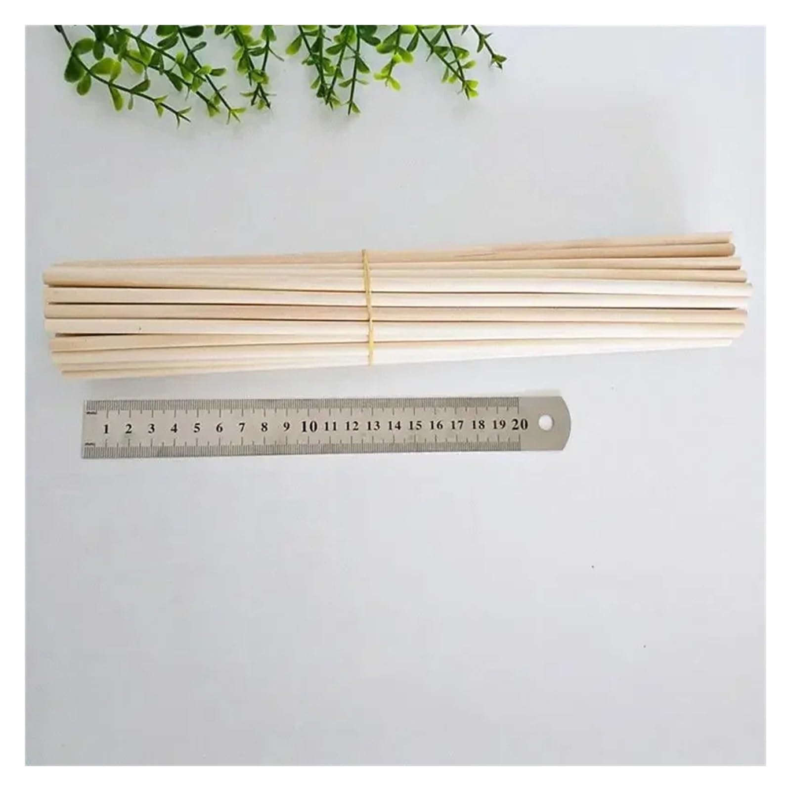 Batonnet En Bois Wooden Bamboo Round Sticks 3/4/5/6/8-50mm DIY Craft Making Wood Dowels For Model Building Food Ice Lollies Supplies Length 300mm(50mm 1Pcs)