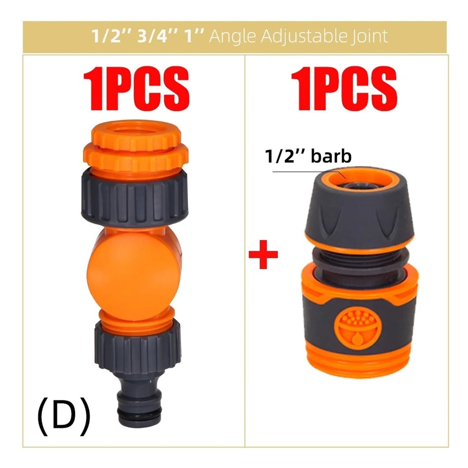 Generico Rubinetto Connettori rapidi Girevole Rubinetto dell'Acqua Splitter 1/2 "3/4" 1 "Adattatore filettato Giardino Fattoria Irrigazione Autolavaggio Giunti girevoli(D)