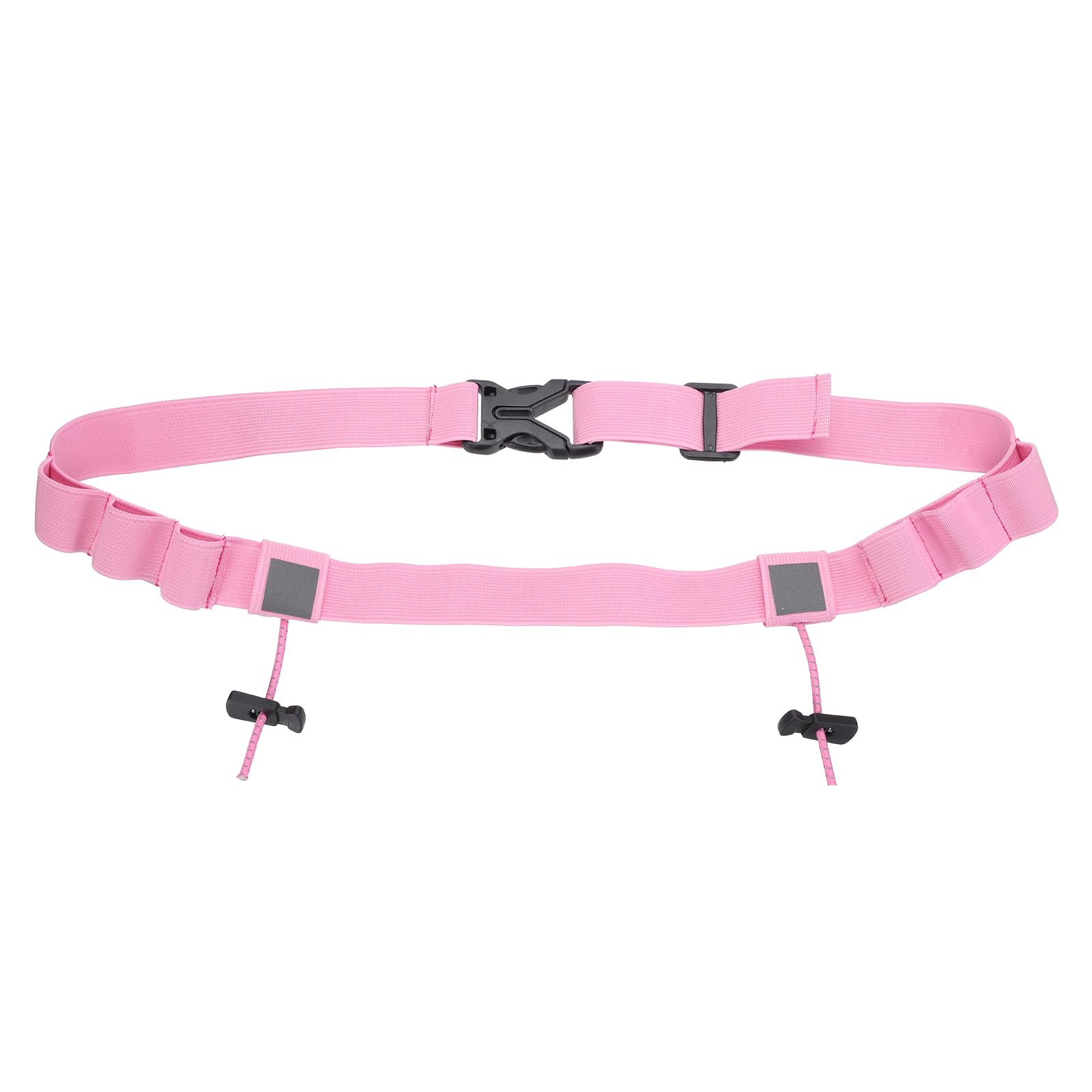 YELARXI Race Number Belt, Elastic Comfortable Running Belts with 6 Energy Gel Loops, Sport Race Bib Holder 1 Pcs & Pink-Fitting for (Running/Triathlon/Marathon/Cycling)