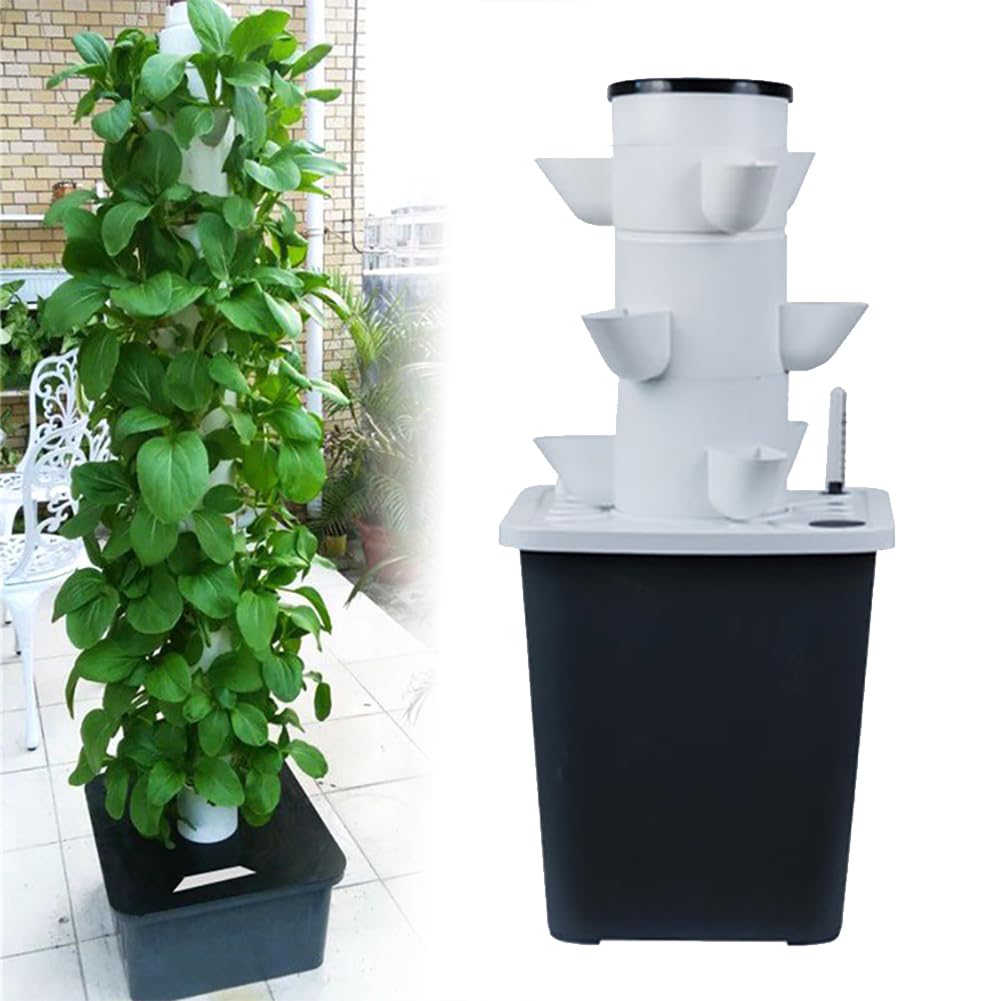 Image showcasing Herb Vegetable Growing Kit Indoor Hydroponic Growing System Tower With ...